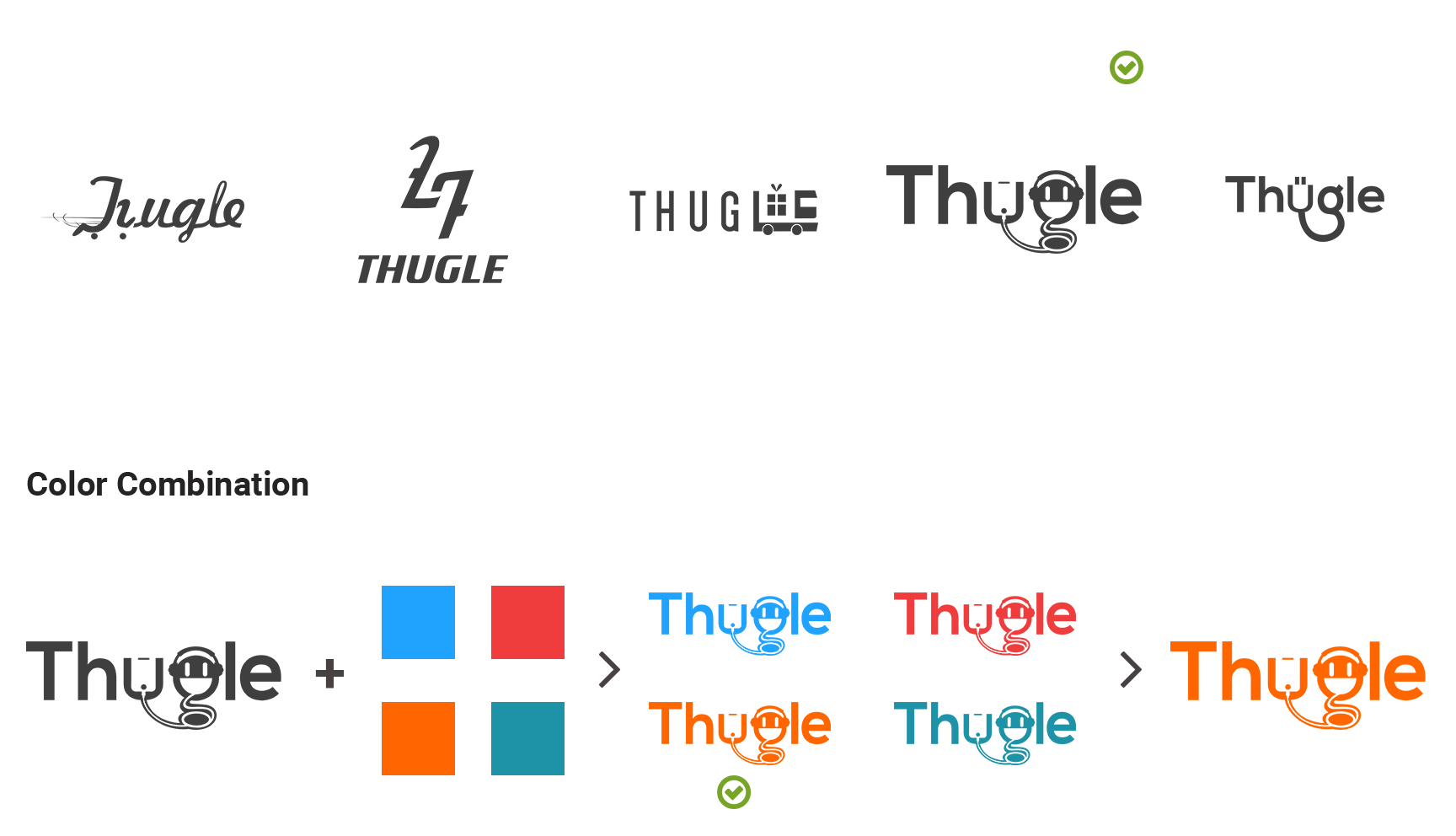 Thugle Logo Design Concepts