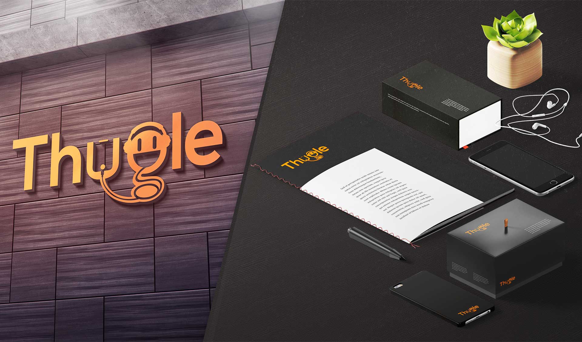 Thugle Logo with Product Design
